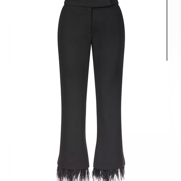 Michael Kors Feathered Stretch Crepe Flare Crop Pants